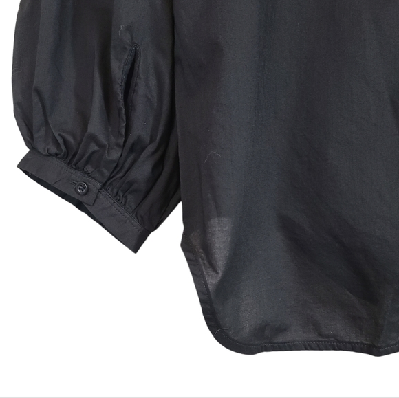 EVERLANE The Rouched Air Black Blouse NWT - Picture 3 of 11